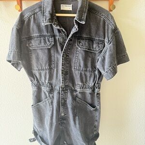 We The Free Black Denim romper